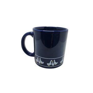 vintage cccc england porcelain blue duck design 10oz coffee mug